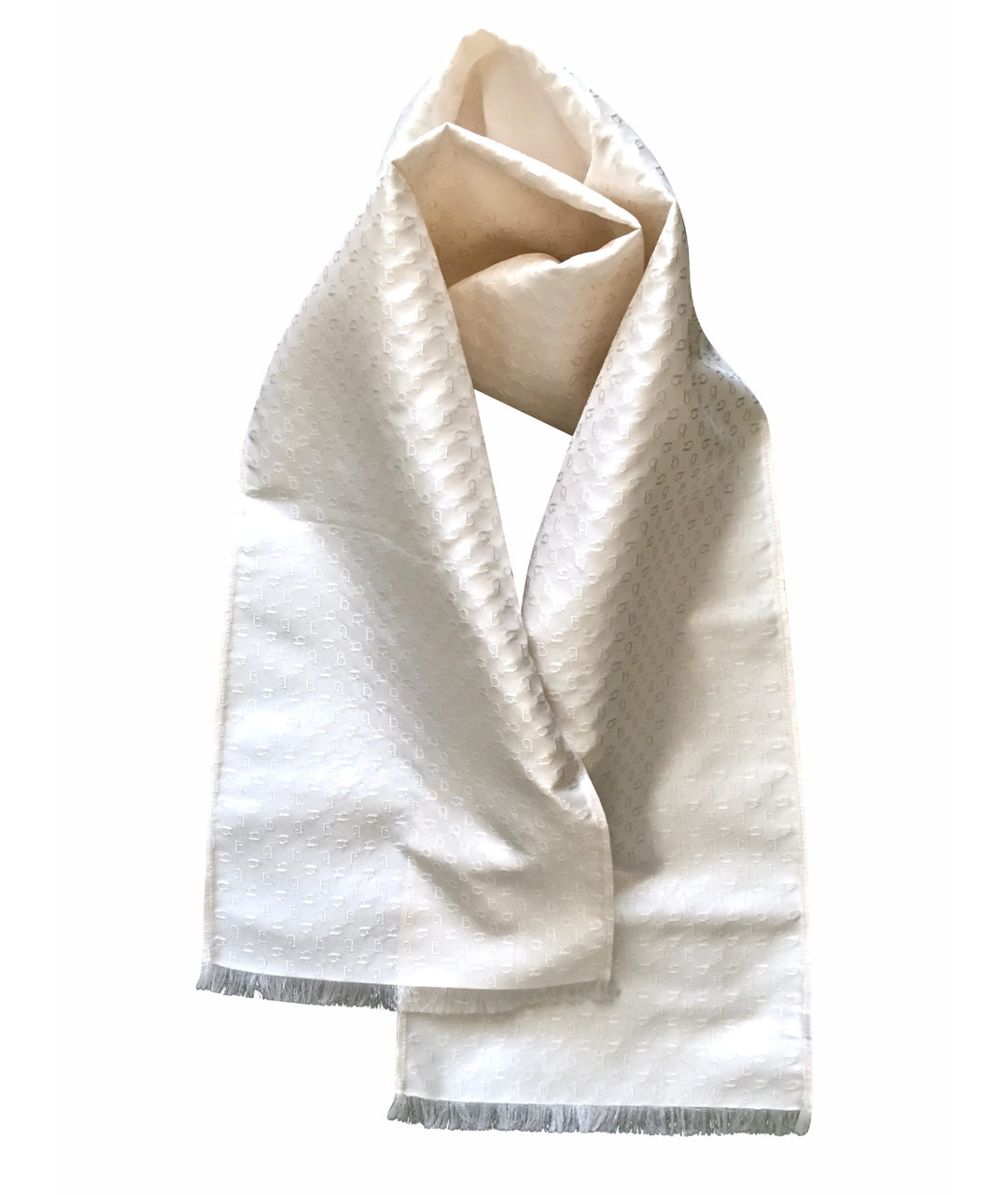 BILANCIONI Белый шелковый шарф, фото 1