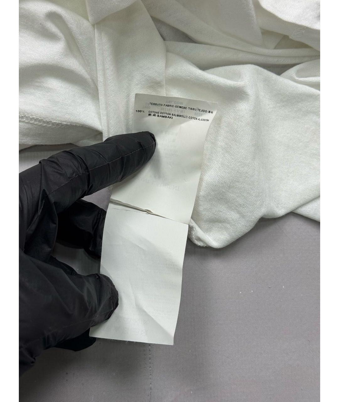 SAINT LAURENT Белая хлопковая футболка, фото 7