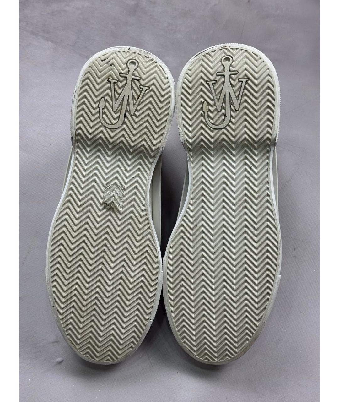 J.W.ANDERSON Белые кожаные высокие кроссовки / кеды, фото 7