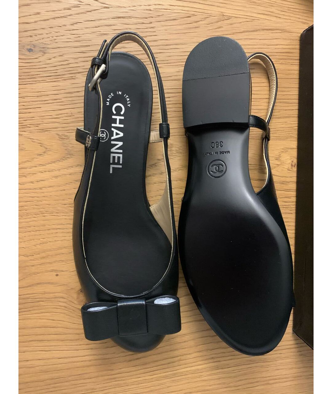 CHANEL Черные кожаные балетки, фото 3