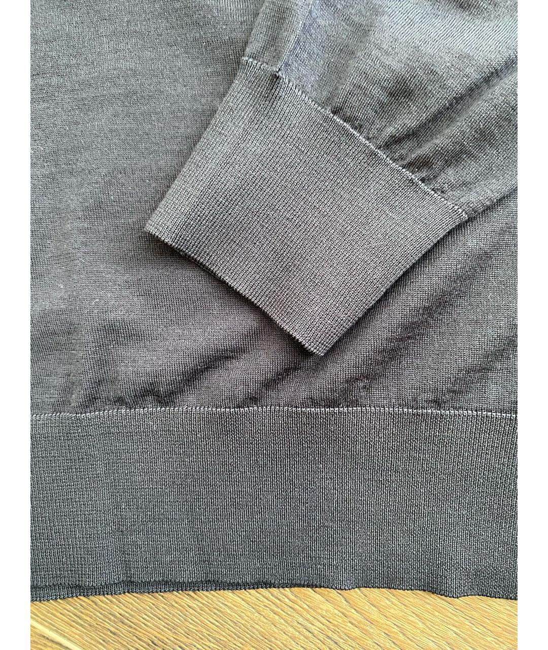 ZEGNA Темно-синий шерстяной джемпер / свитер, фото 4