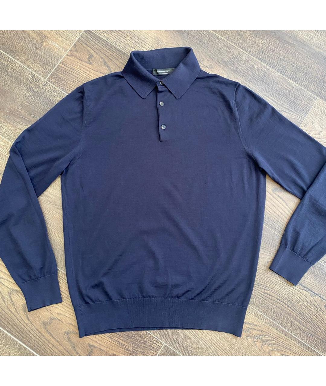 ZEGNA Темно-синий шерстяной джемпер / свитер, фото 5