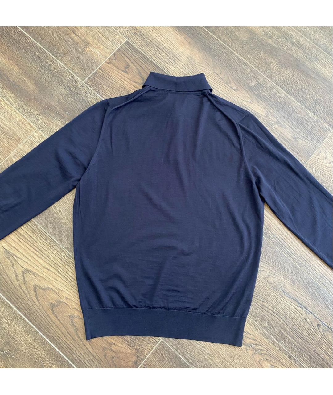 ZEGNA Темно-синий шерстяной джемпер / свитер, фото 2