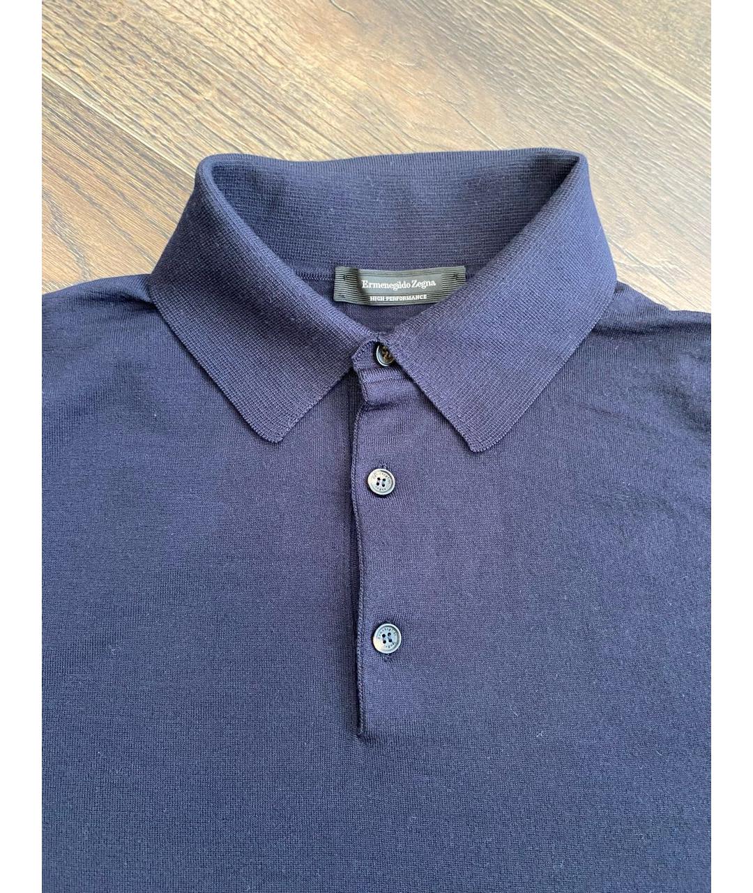 ZEGNA Темно-синий шерстяной джемпер / свитер, фото 3