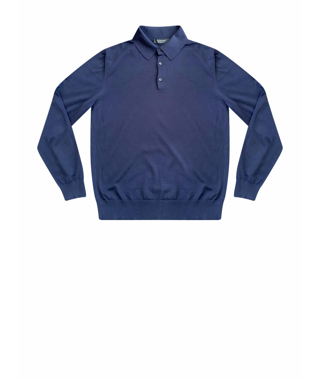 ZEGNA Темно-синий шерстяной джемпер / свитер, фото 1