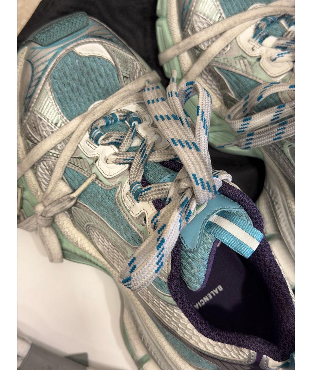 BALENCIAGA Голубые кроссовки, фото 4