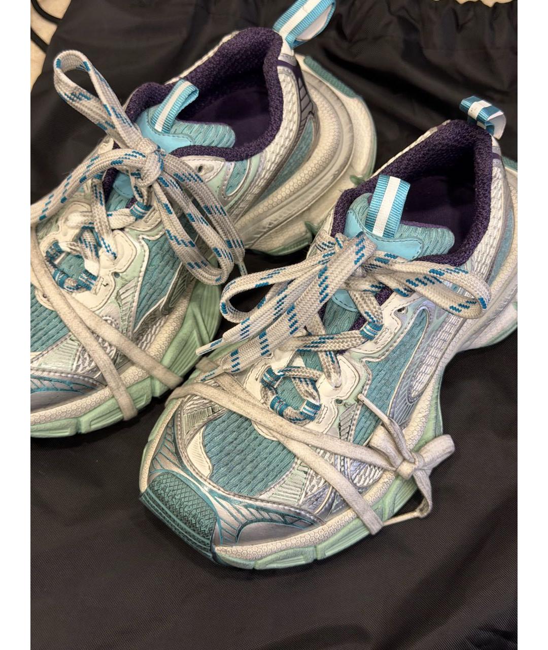 BALENCIAGA Голубые кроссовки, фото 3