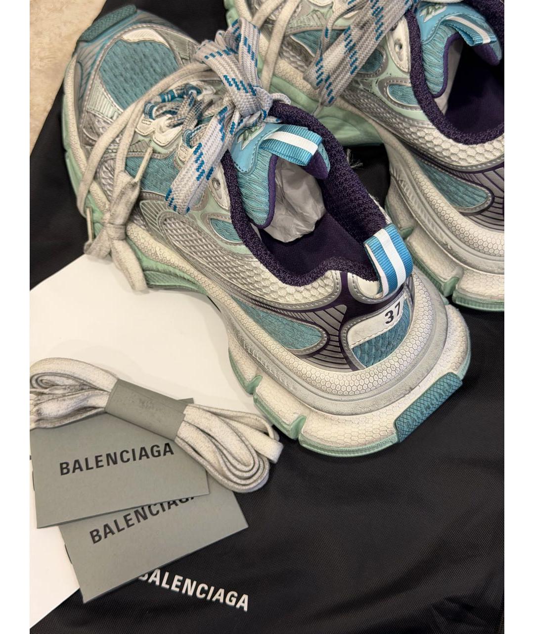 BALENCIAGA Голубые кроссовки, фото 5