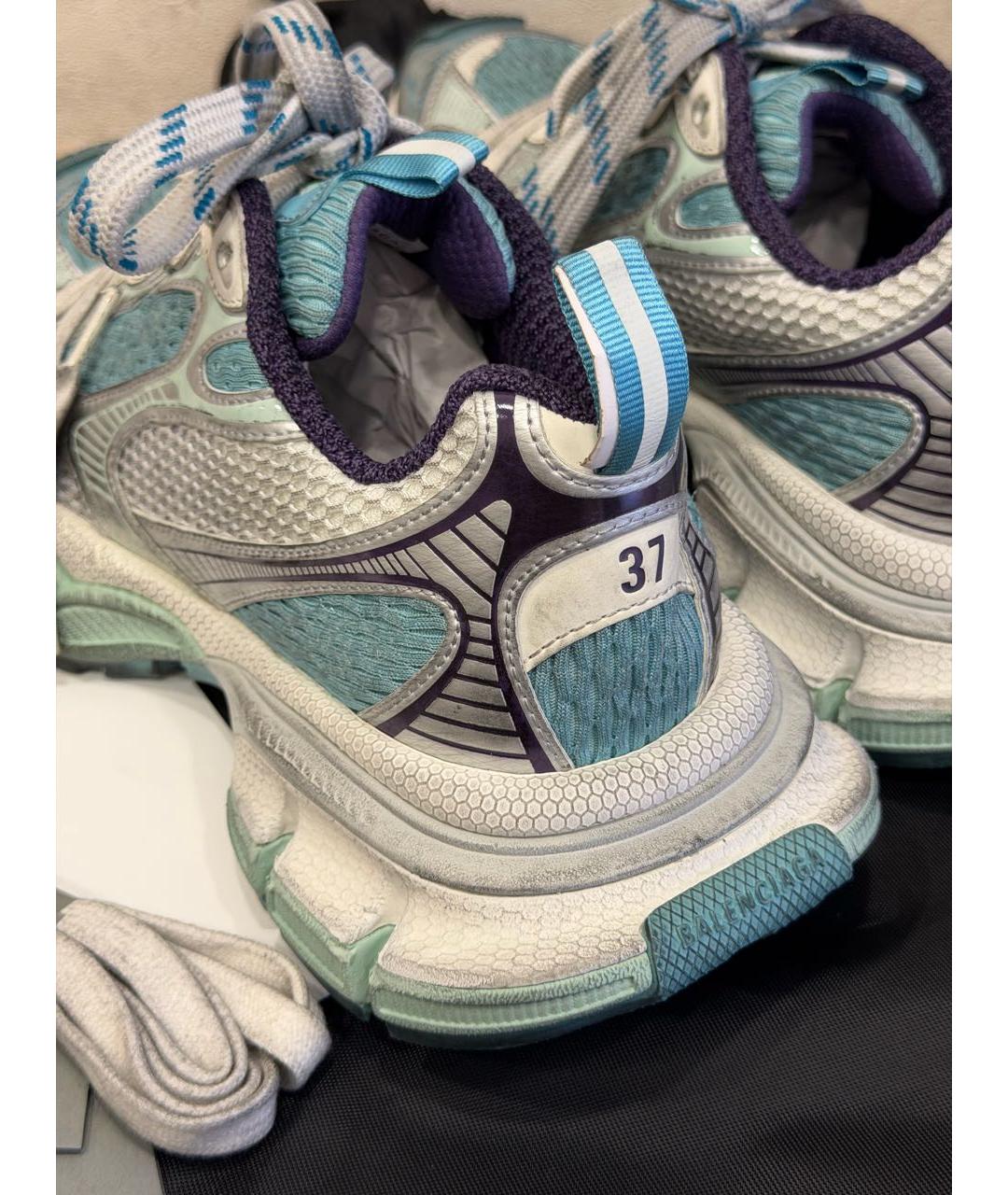 BALENCIAGA Голубые кроссовки, фото 6