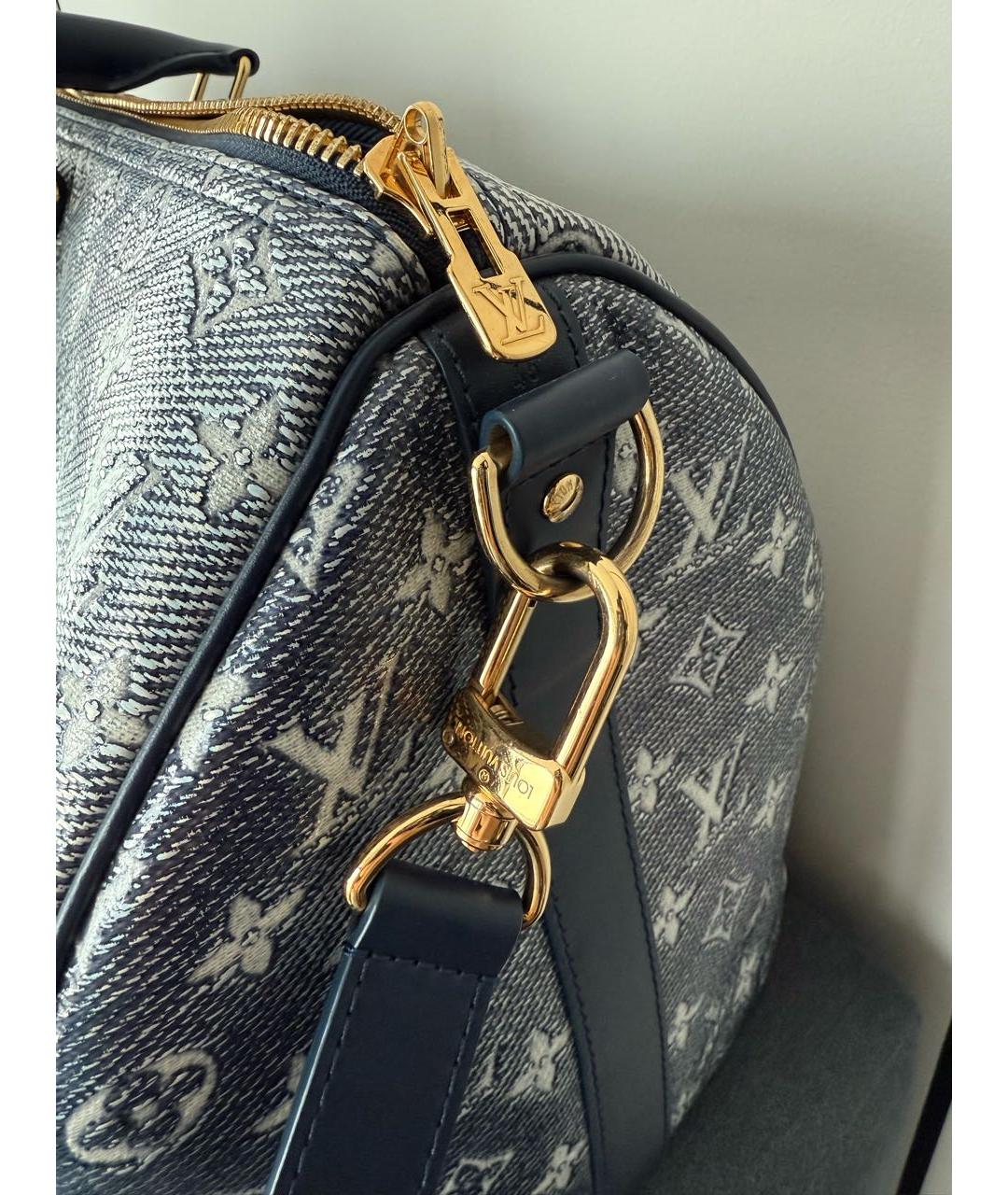 LOUIS VUITTON Голубая деним дорожная/спортивная сумка, фото 2