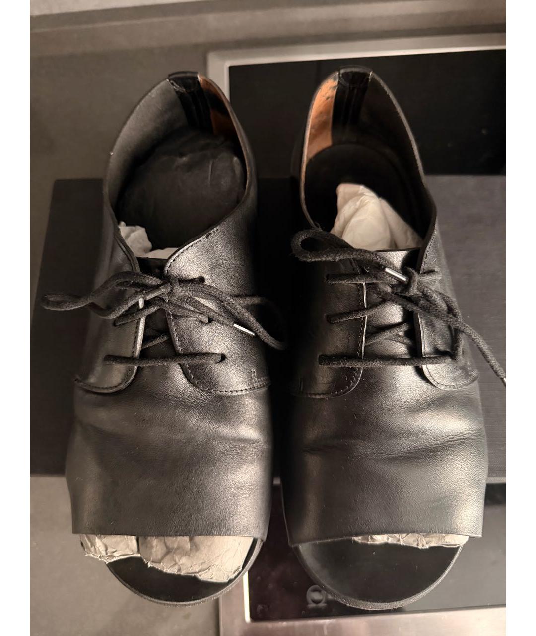 MARSELL Черные кожаные сандалии, фото 2