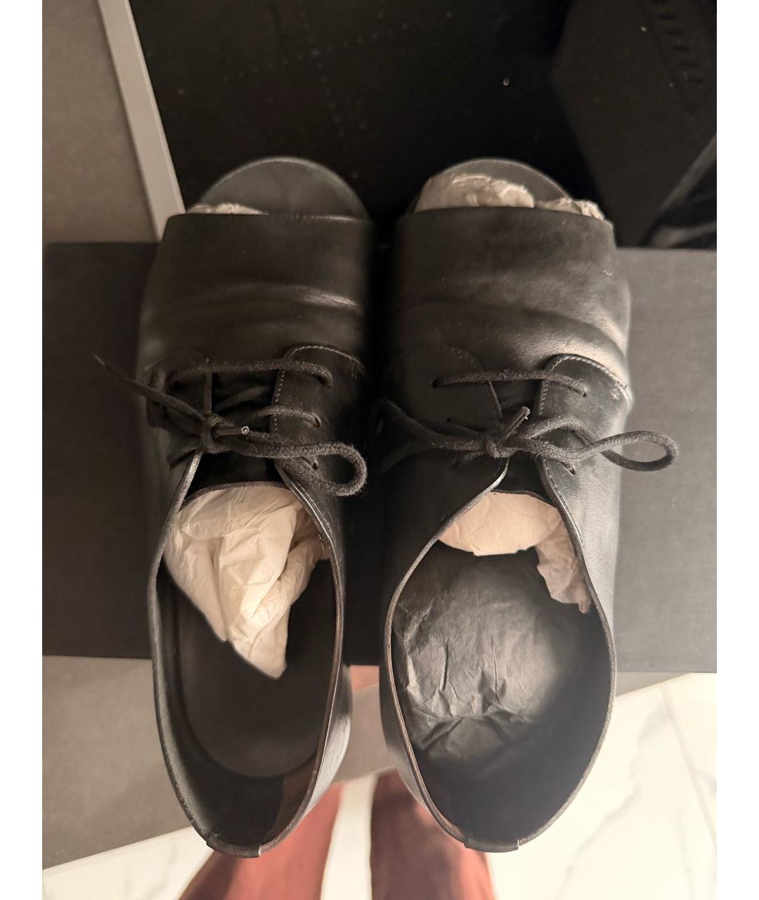 MARSELL Черные кожаные сандалии, фото 3