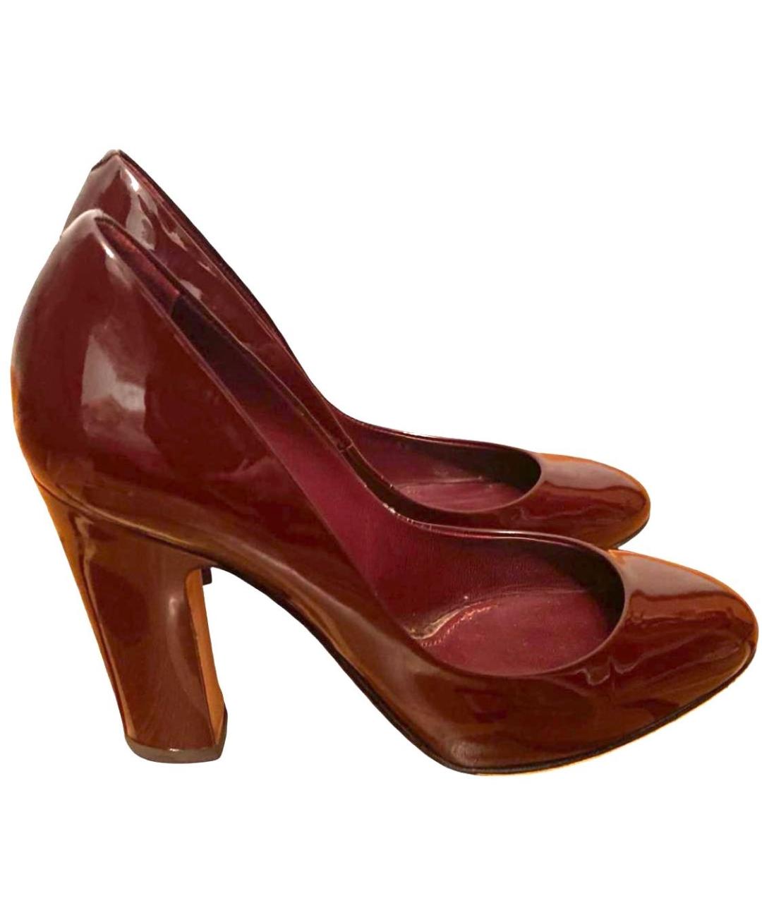 DOLCE&GABBANA Бордовые туфли из лакированной кожи, фото 4