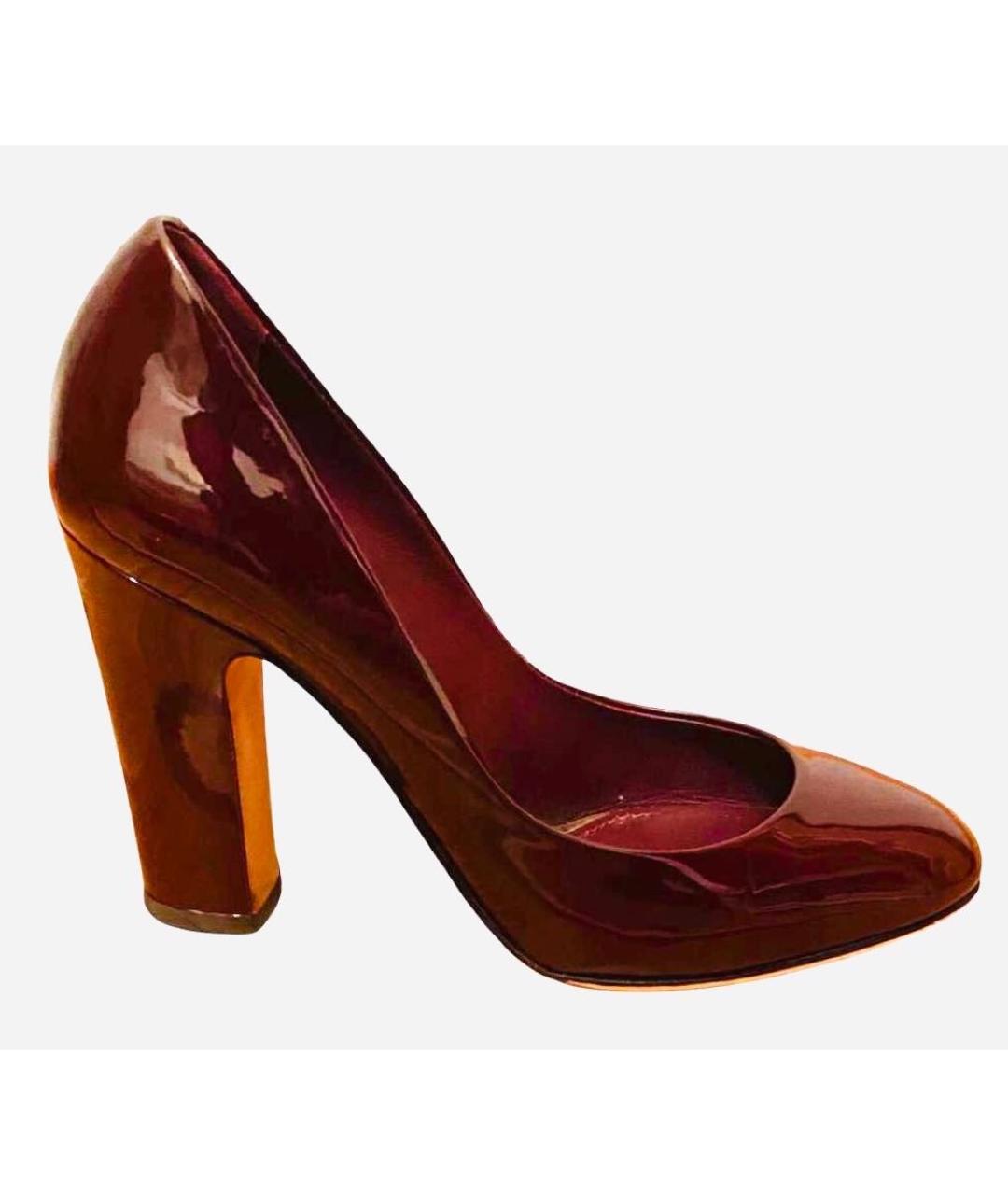 DOLCE&GABBANA Бордовые туфли из лакированной кожи, фото 8