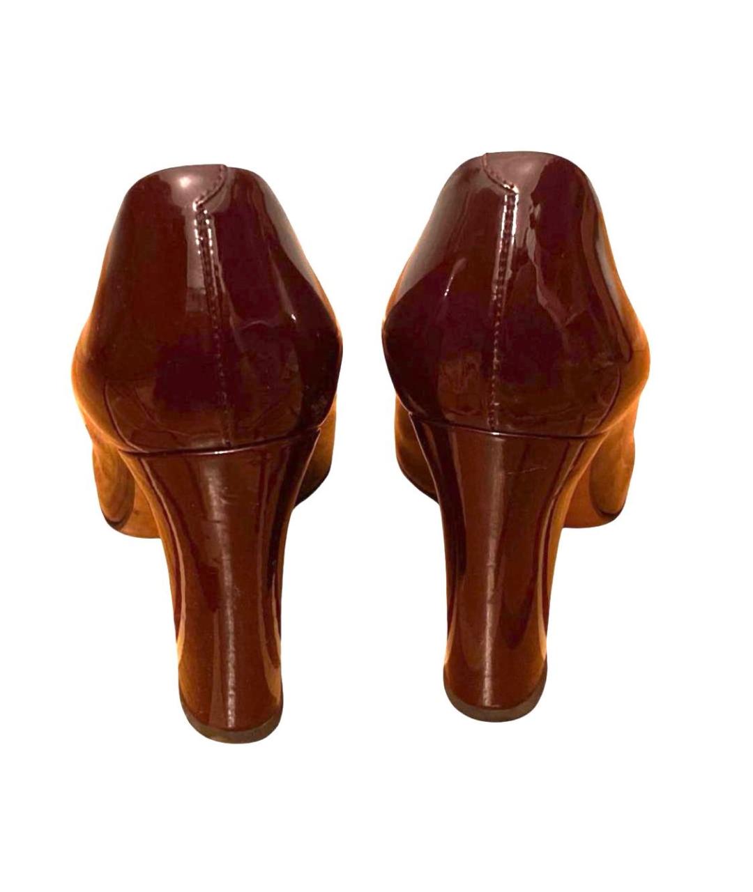 DOLCE&GABBANA Бордовые туфли из лакированной кожи, фото 5