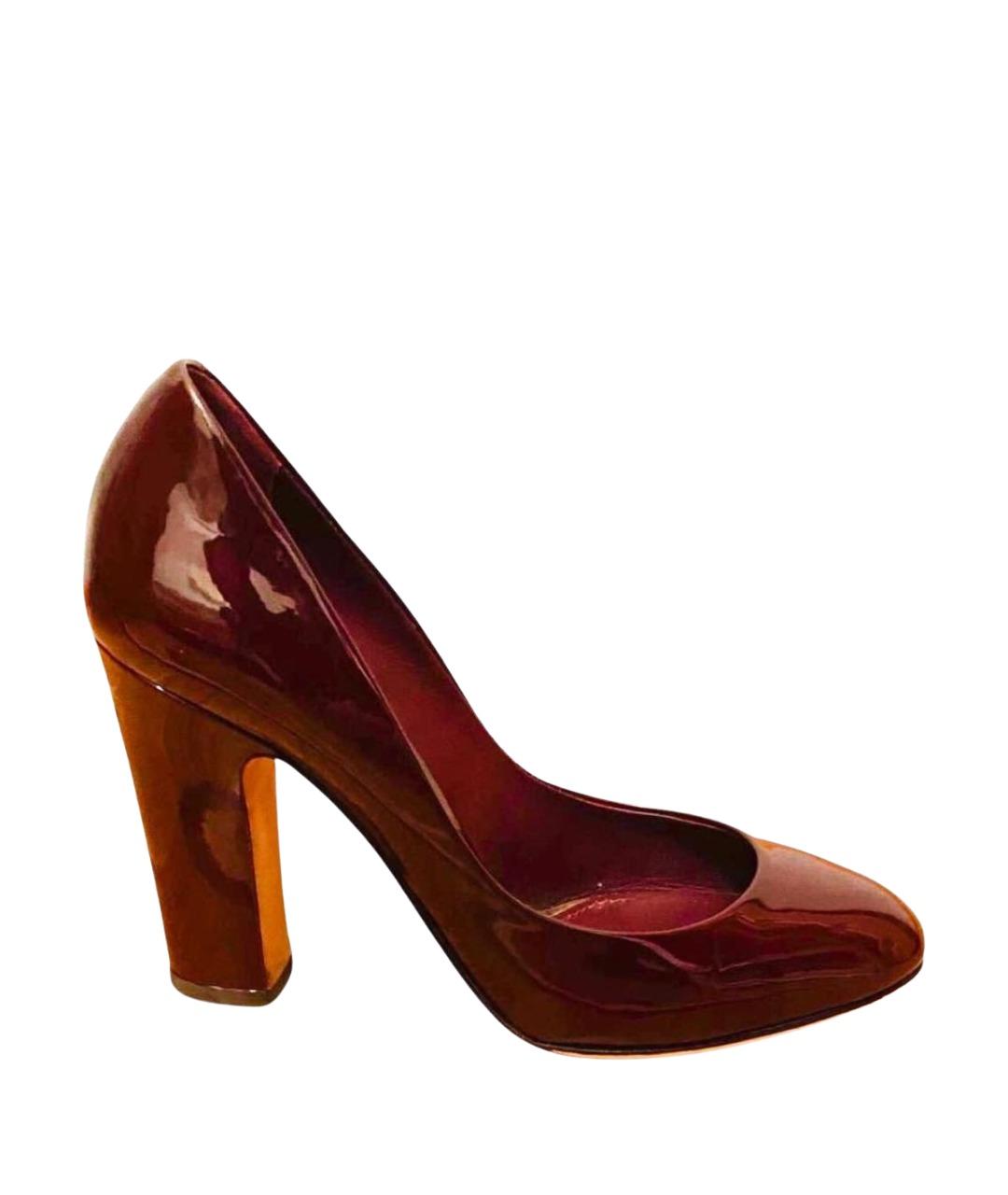 DOLCE&GABBANA Бордовые туфли из лакированной кожи, фото 1
