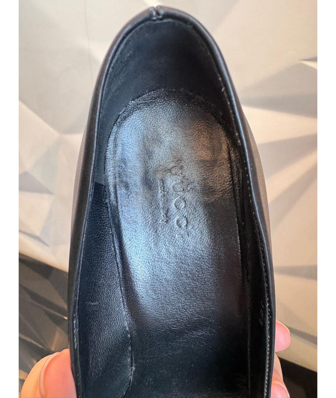 GUCCI Черные кожаные туфли, фото 7