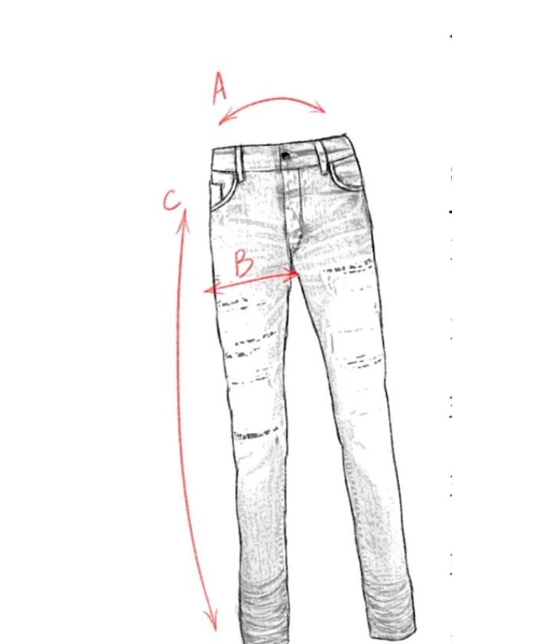 GUCCI Голубые хлопковые джинсы скинни, фото 5