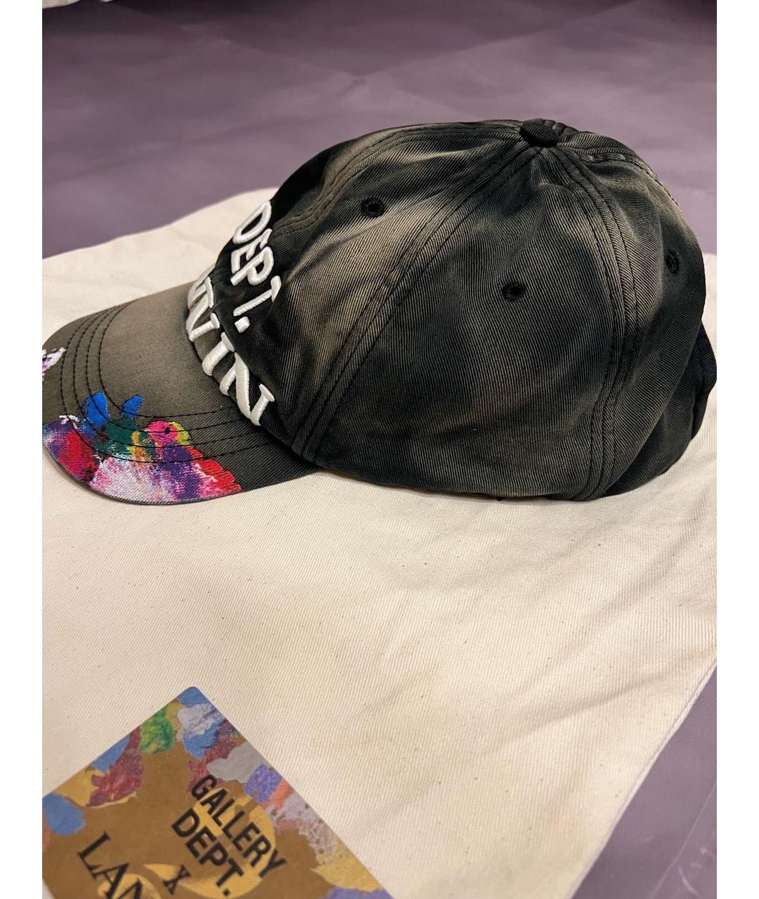 LANVIN Антрацитовая хлопковая кепка/бейсболка, фото 2