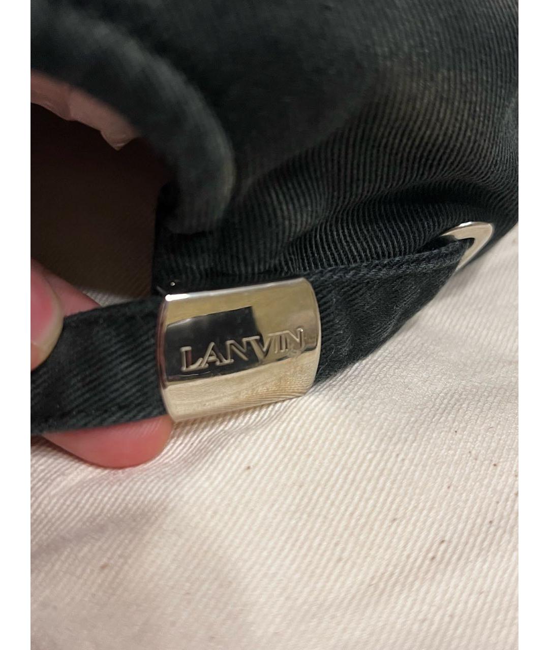 LANVIN Антрацитовая хлопковая кепка/бейсболка, фото 7