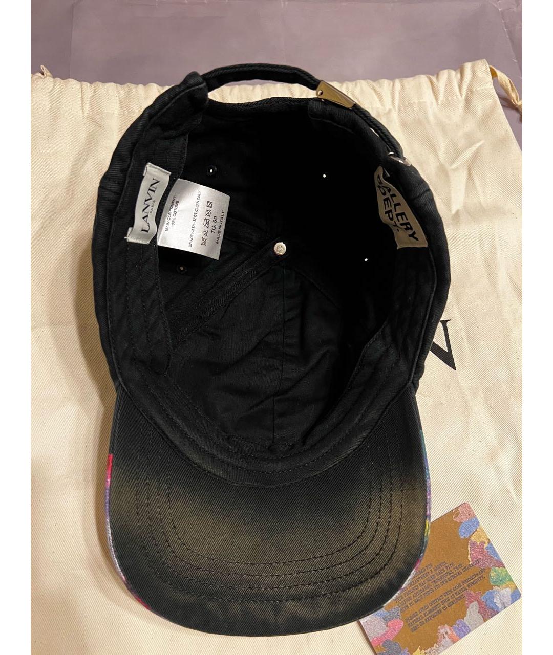 LANVIN Антрацитовая хлопковая кепка/бейсболка, фото 6