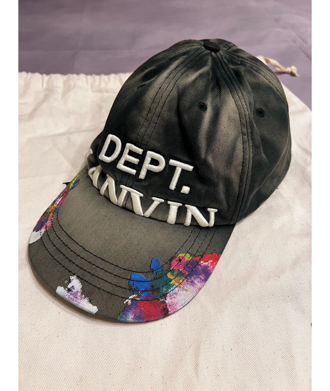 LANVIN Антрацитовая хлопковая кепка/бейсболка, фото 3