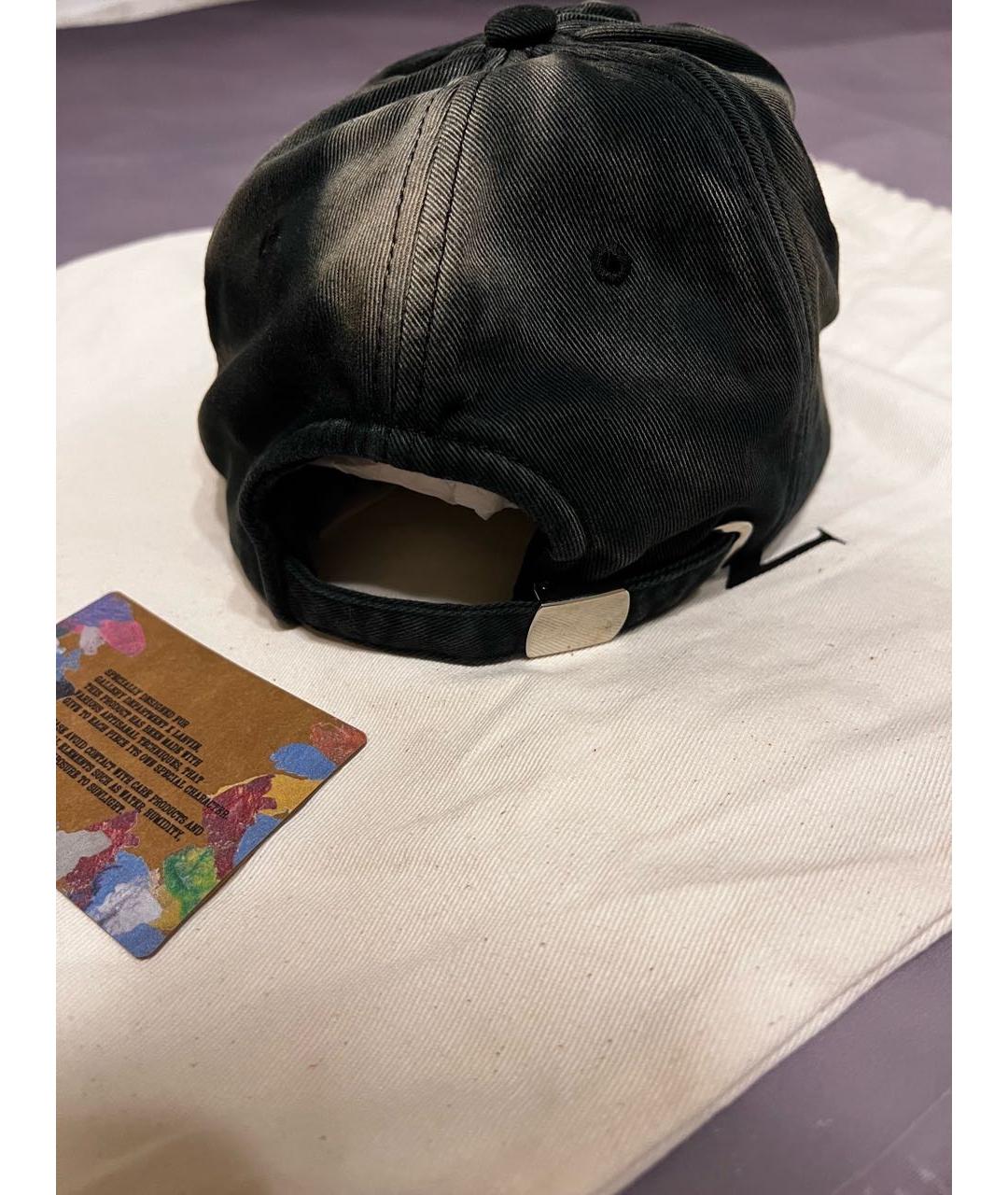 LANVIN Антрацитовая хлопковая кепка/бейсболка, фото 4