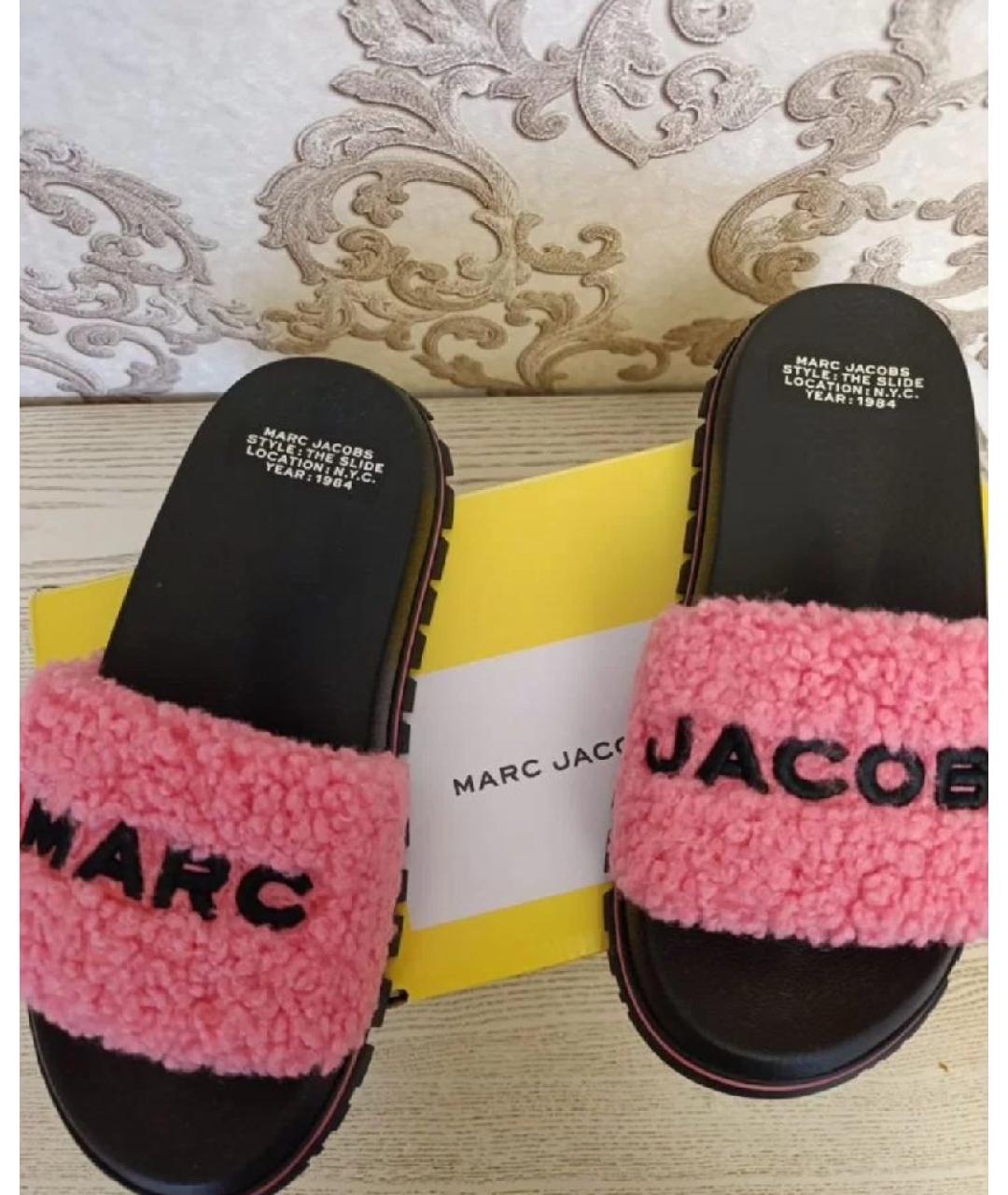 MARC JACOBS Розовые синтетические шлепанцы, фото 2