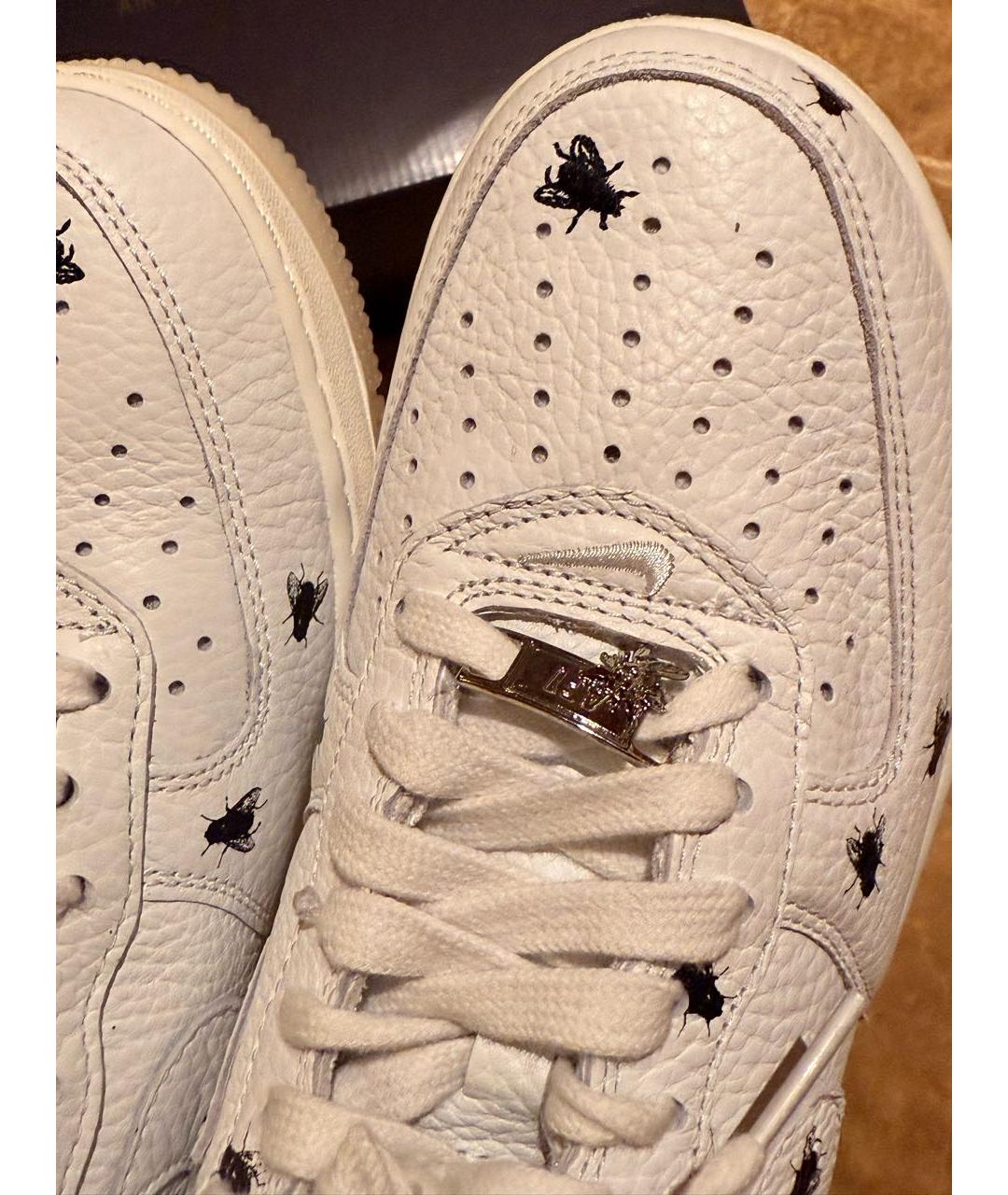 NIKE Белые кожаные низкие кроссовки / кеды, фото 2