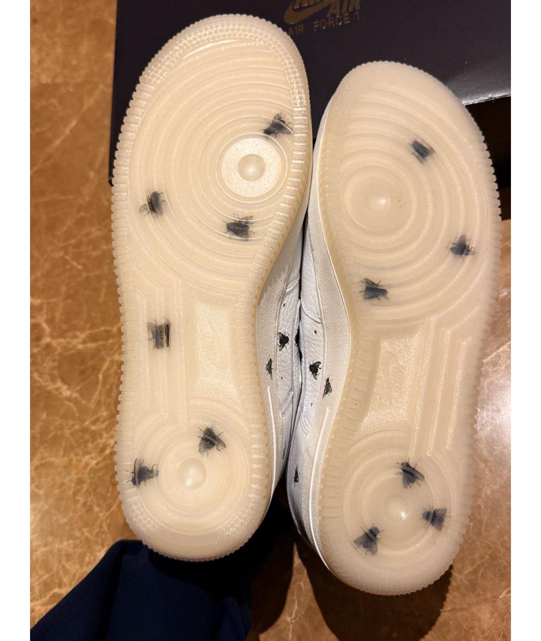 NIKE Белые кожаные низкие кроссовки / кеды, фото 4