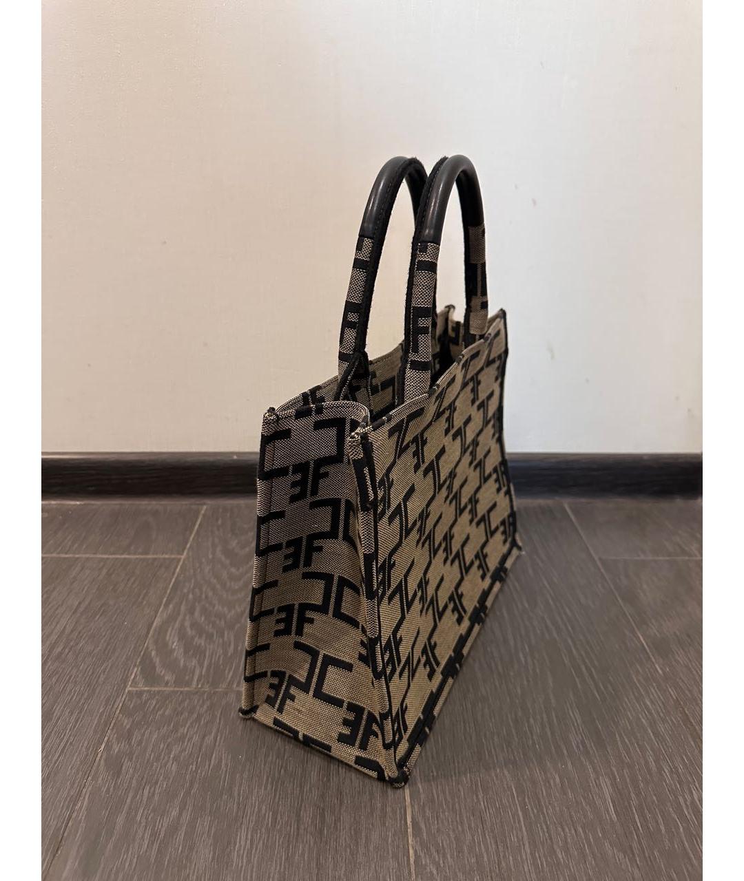 ELISABETTA FRANCHI Мульти жаккардовая сумка тоут, фото 7