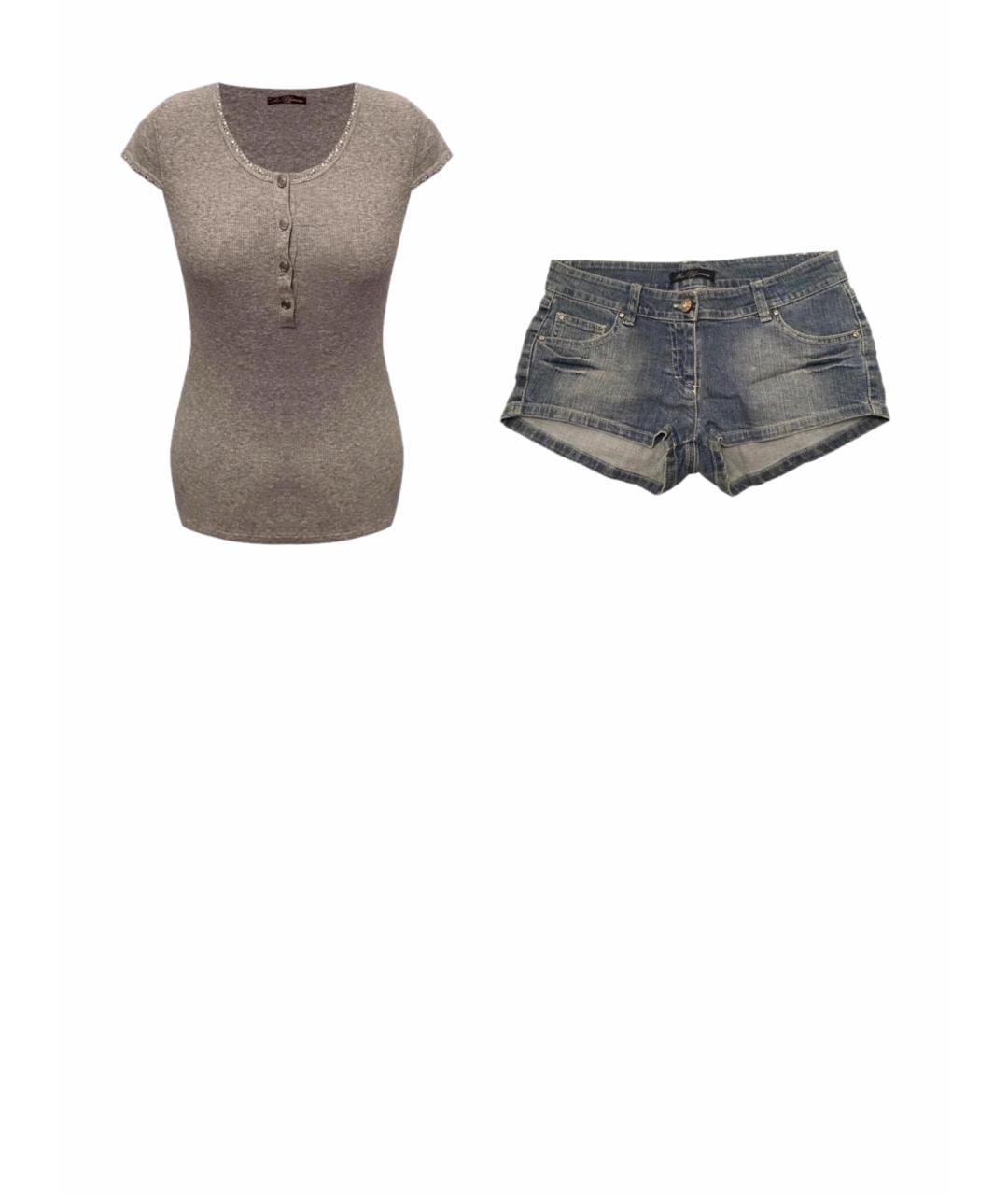 MISS BLUMARINE Серый хлопковый комплект, фото 1