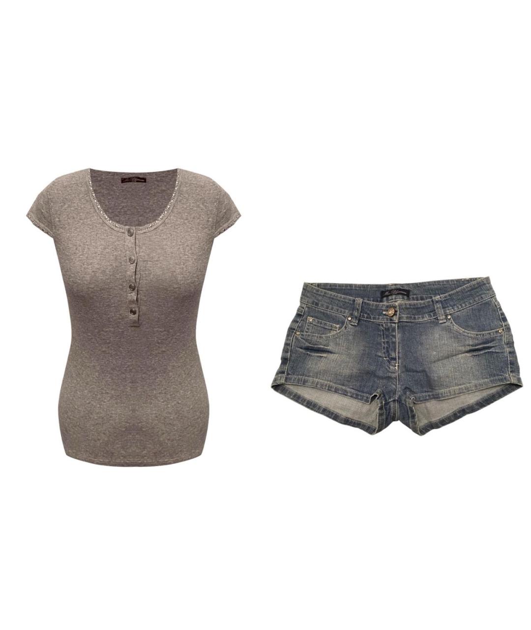 MISS BLUMARINE Серый хлопковый комплект, фото 9