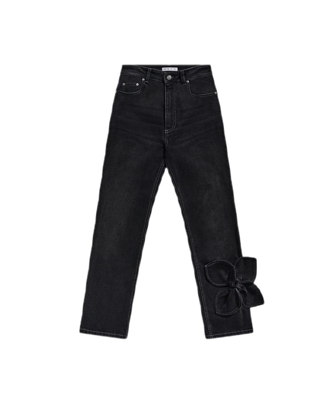 AREA Черные хлопко-эластановые прямые джинсы, фото 1