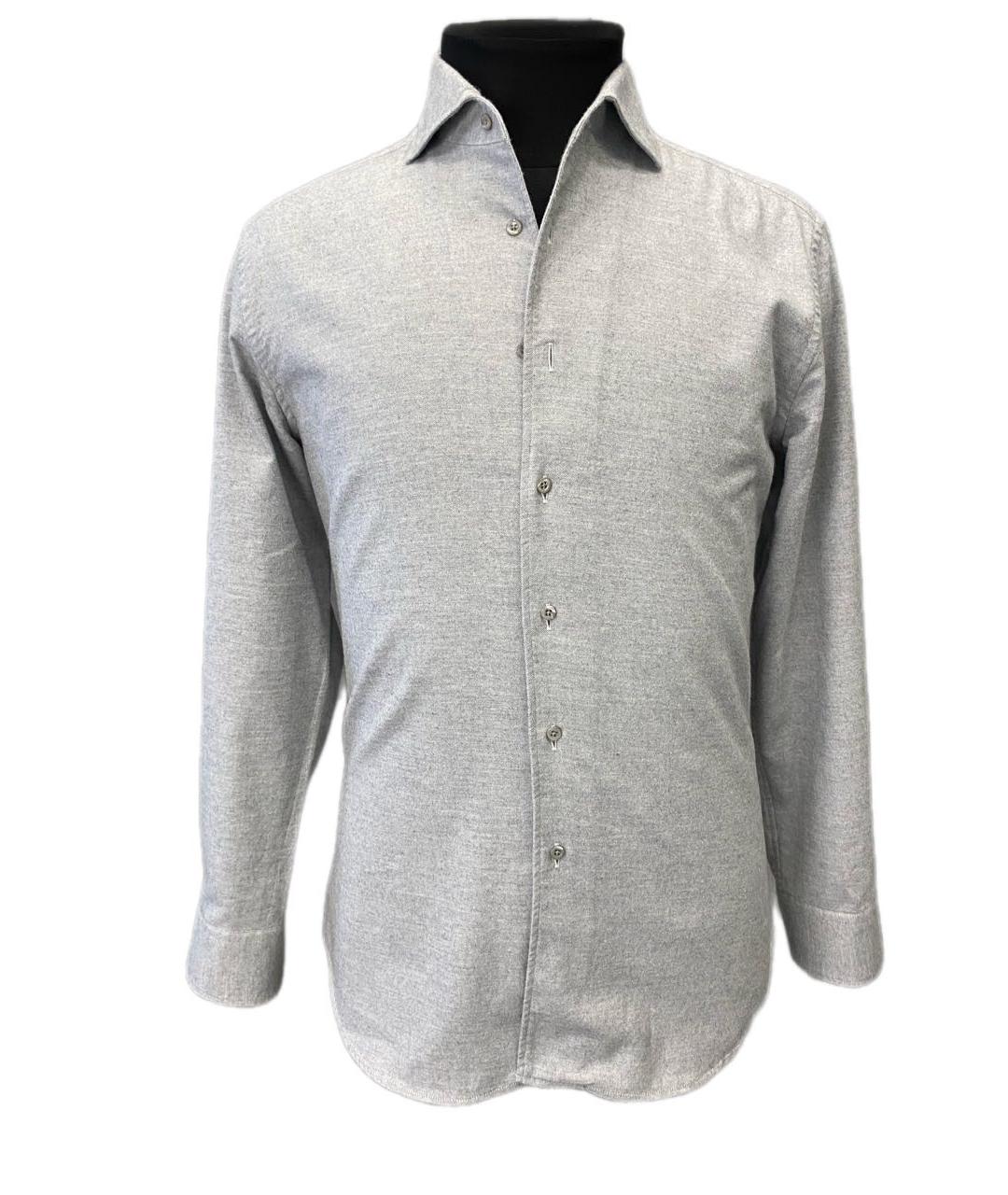 CORNELIANI Серая хлопковая кэжуал рубашка, фото 1