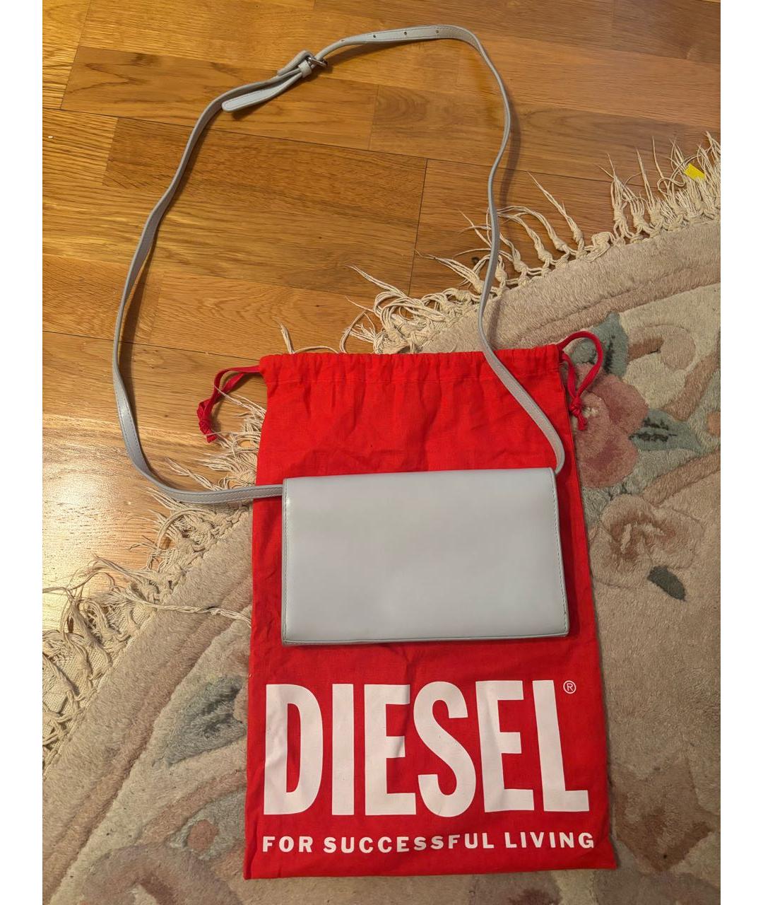 DIESEL Голубая кожаная сумка через плечо, фото 2