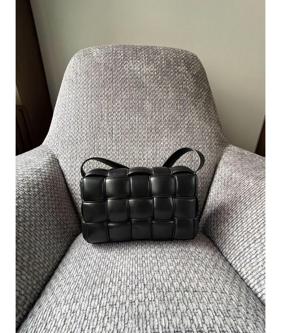 BOTTEGA VENETA Черная кожаная сумка через плечо, фото 3