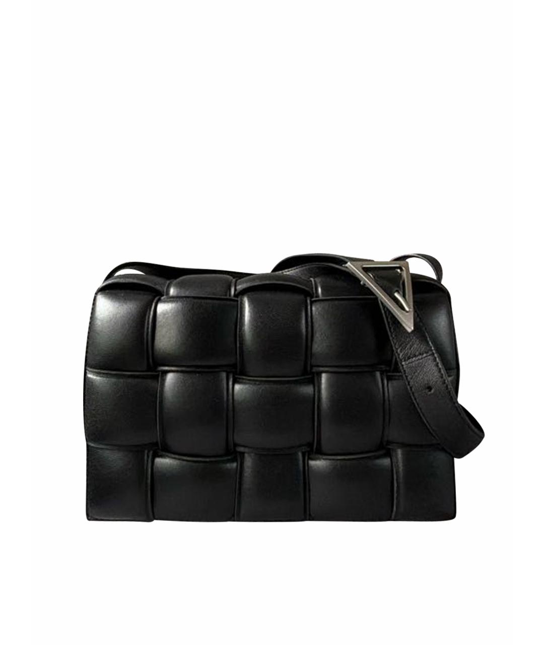 BOTTEGA VENETA Черная кожаная сумка через плечо, фото 1