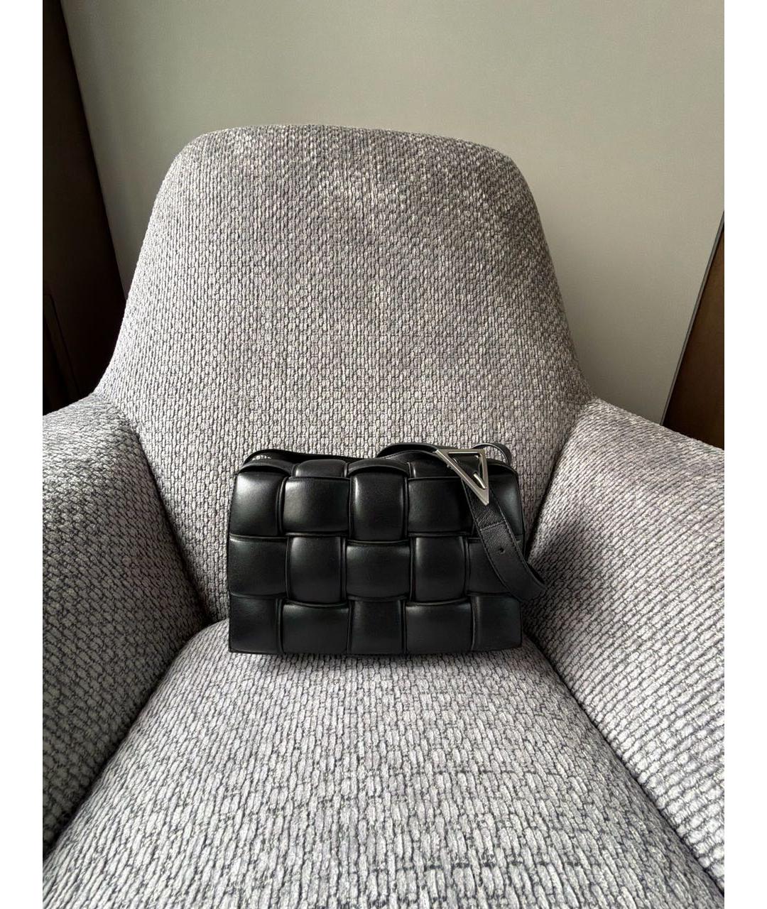 BOTTEGA VENETA Черная кожаная сумка через плечо, фото 9