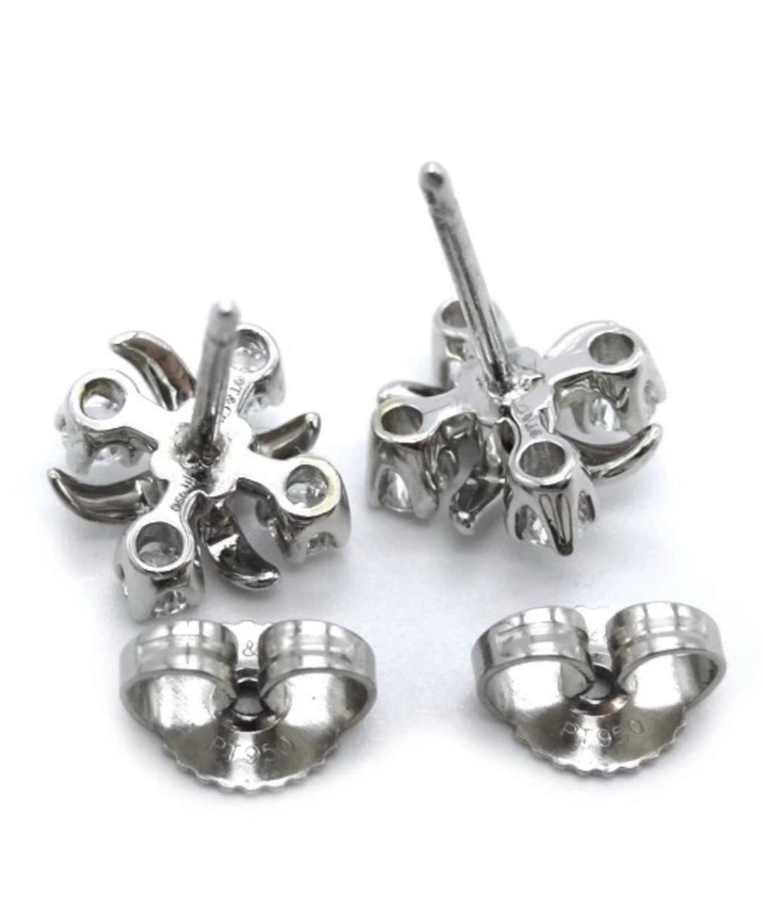 TIFFANY&CO Серебряные платиновые серьги, фото 3