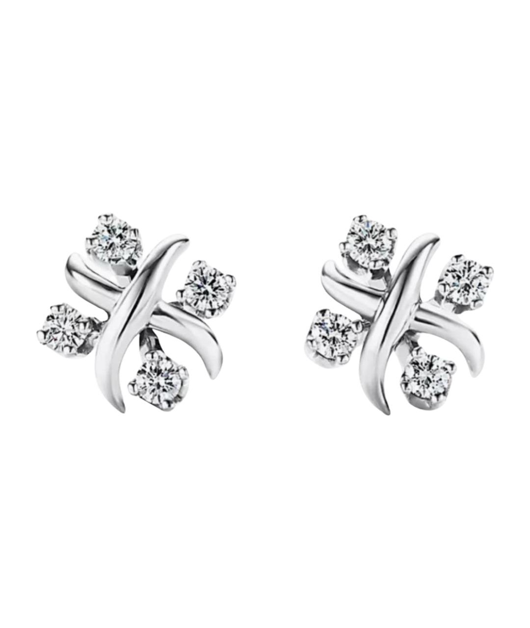 TIFFANY&CO Серебряные платиновые серьги, фото 1