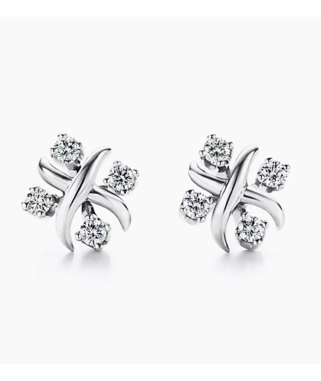 TIFFANY&CO Серебряные платиновые серьги, фото 4