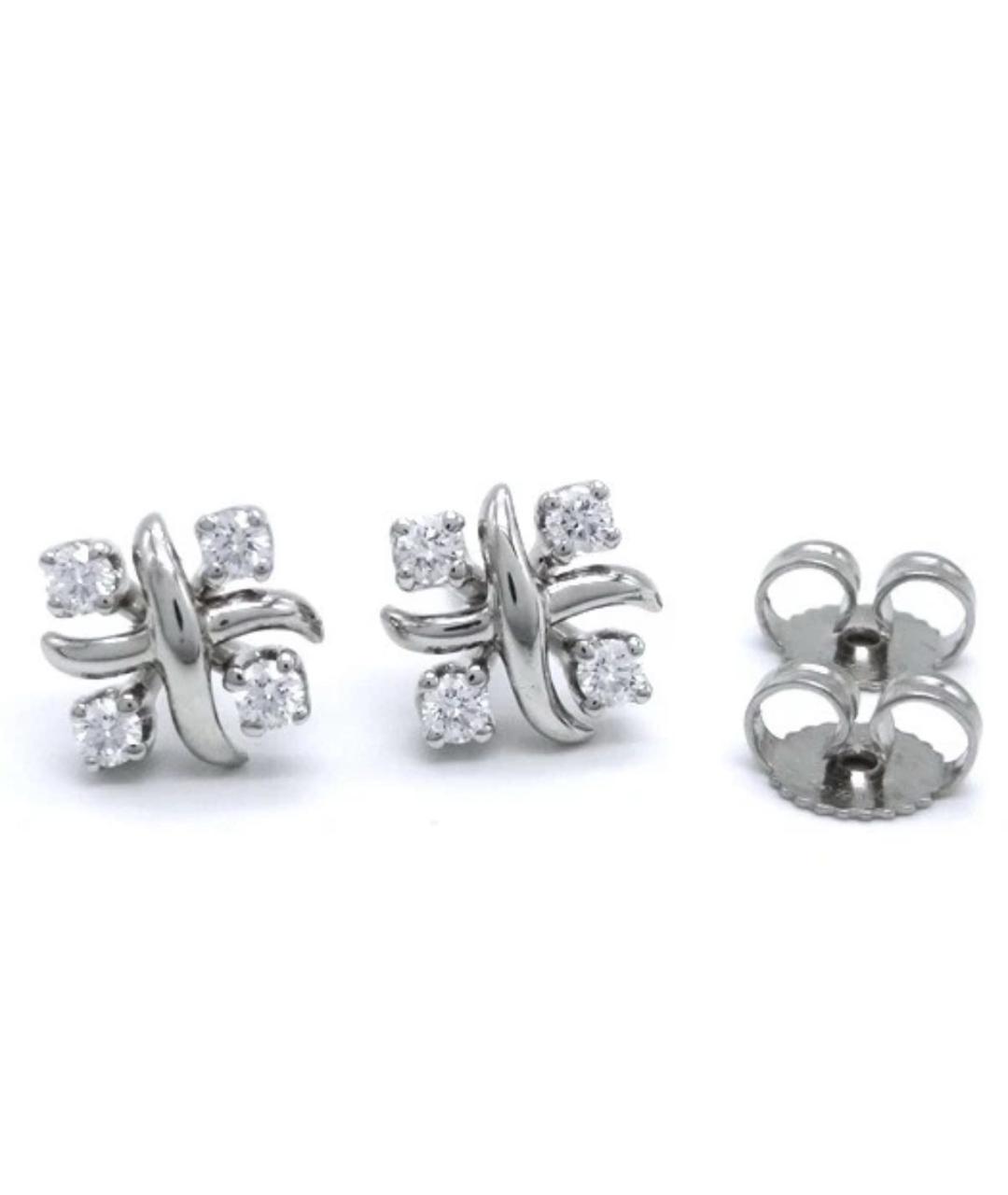 TIFFANY&CO Серебряные платиновые серьги, фото 2
