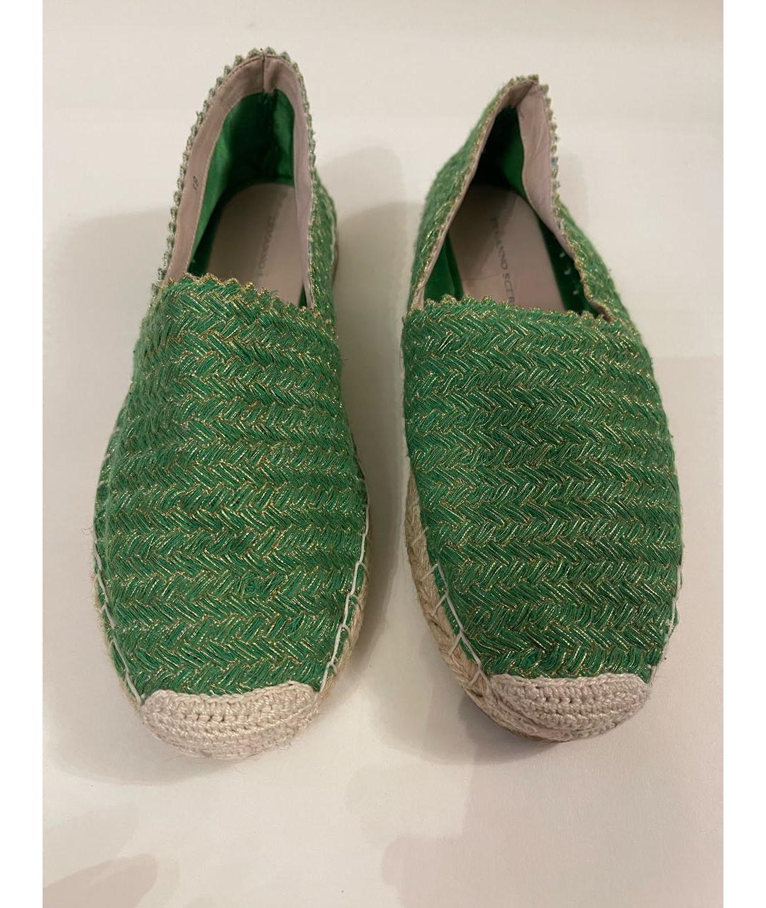ERMANNO SCERVINO Зеленые текстильные эспадрильи, фото 3