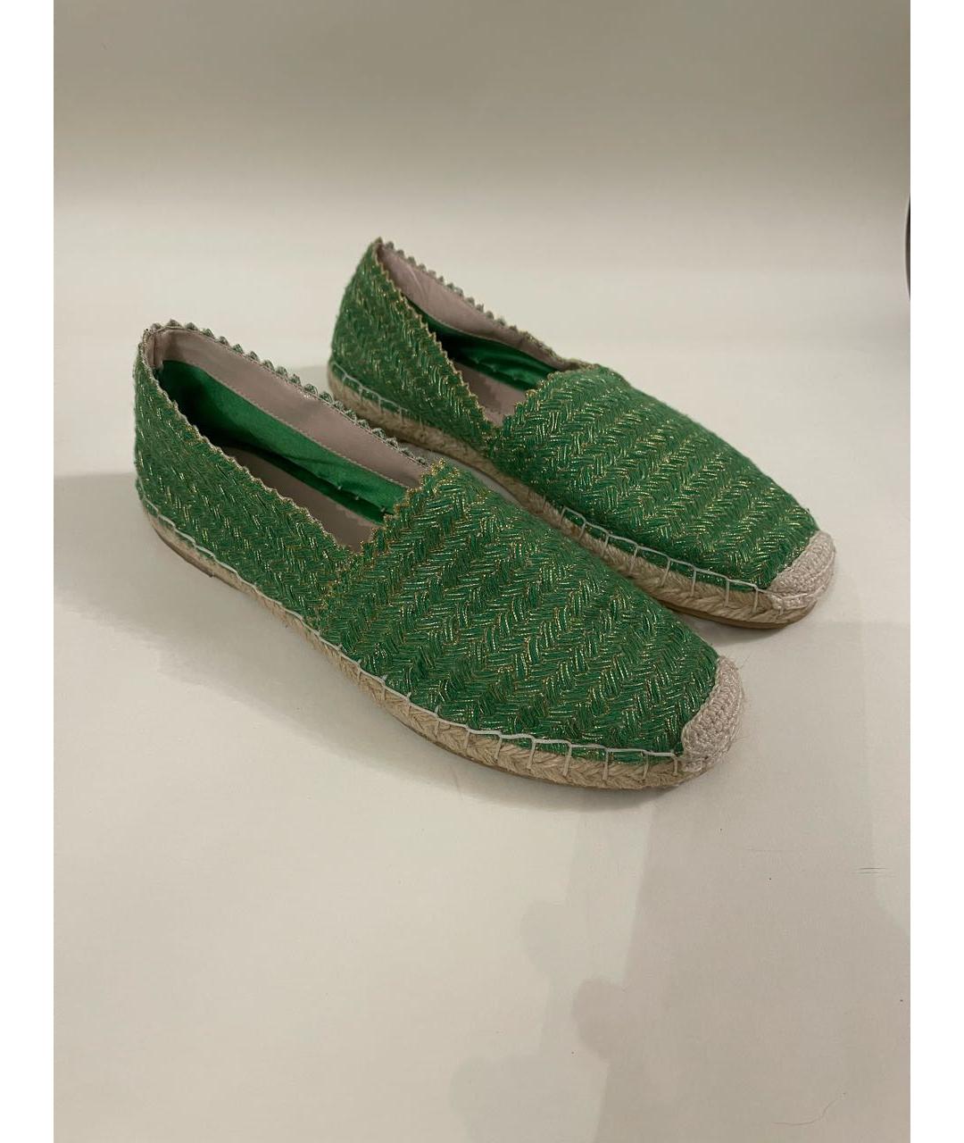 ERMANNO SCERVINO Зеленые текстильные эспадрильи, фото 2