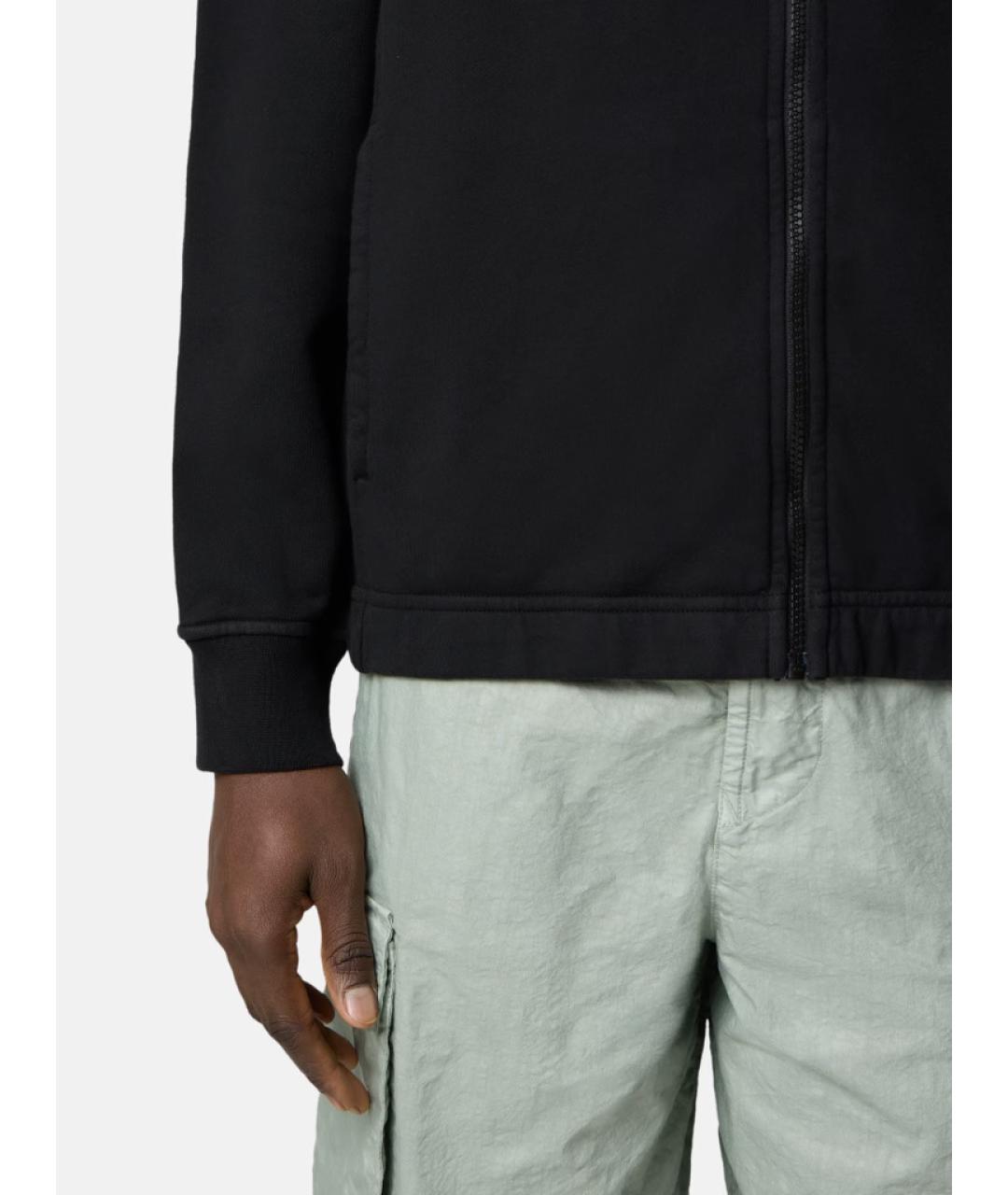 STONE ISLAND Черный хлопковый джемпер / свитер, фото 6