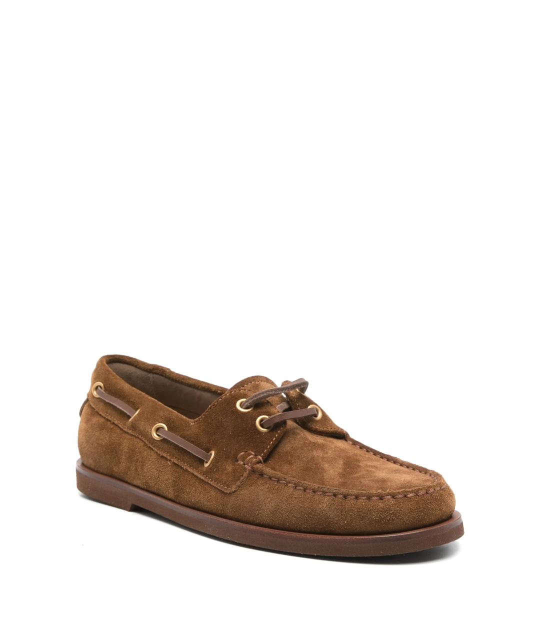 GIANVITO ROSSI Коричневые замшевые лоферы, фото 2