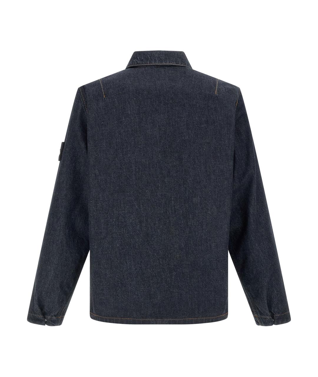 STONE ISLAND Синяя хлопковая куртка, фото 2