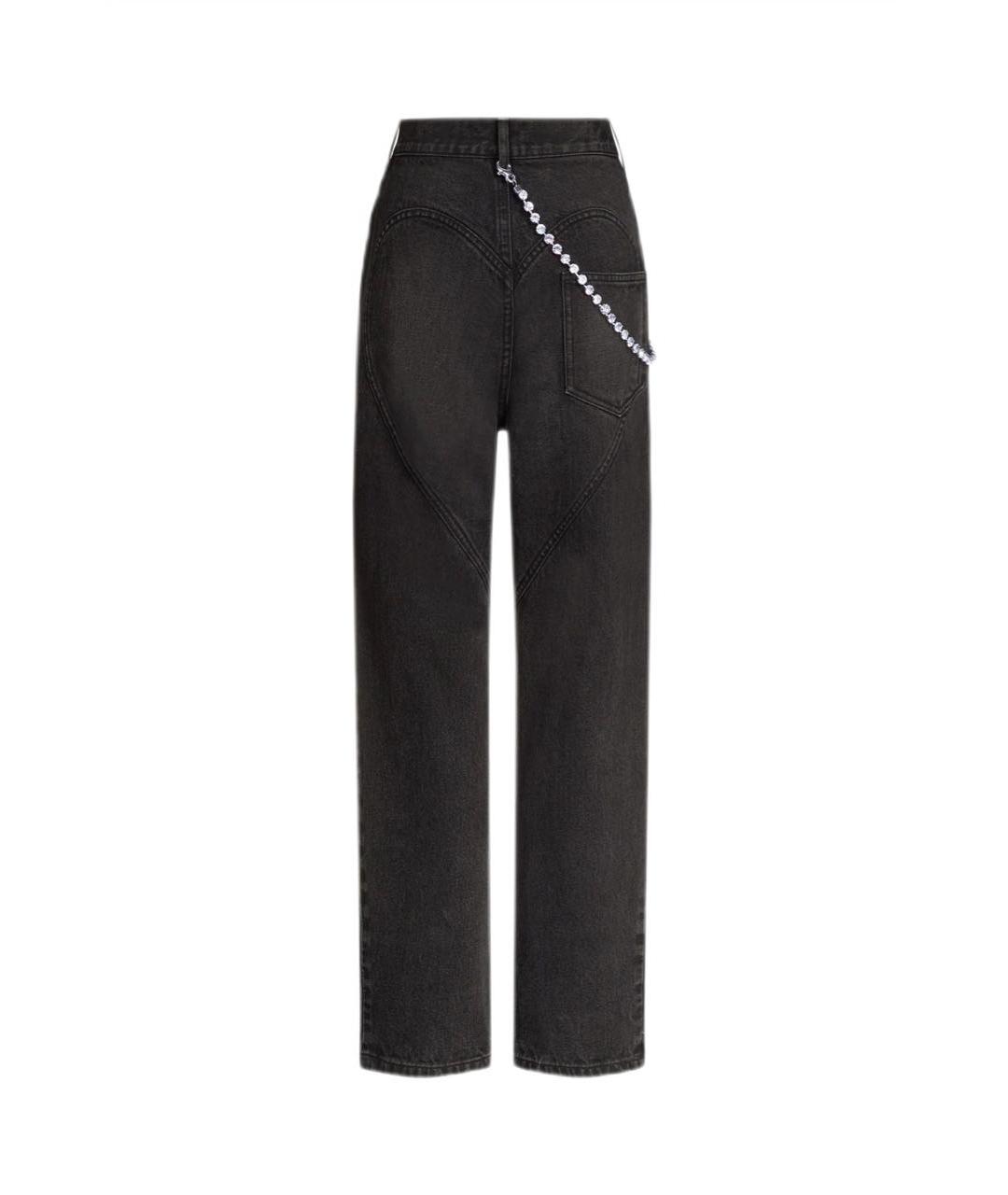 AREA Черные хлопковые прямые джинсы, фото 2
