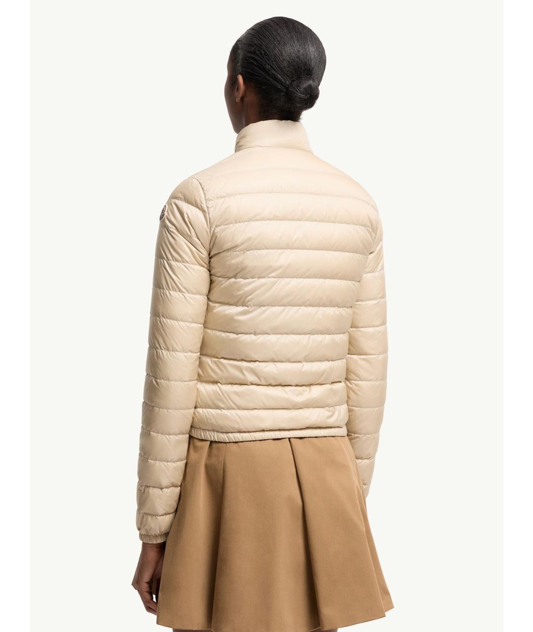 MONCLER Бежевая полиамидовая куртка, фото 5